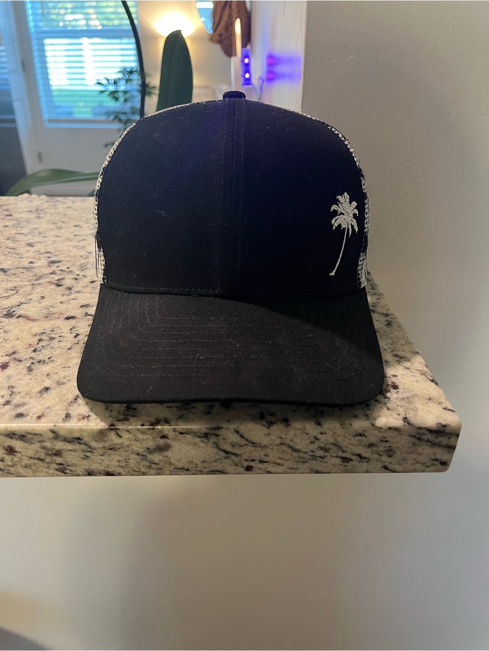 Black Women's Palm Tree Embroidered Baseball Cap